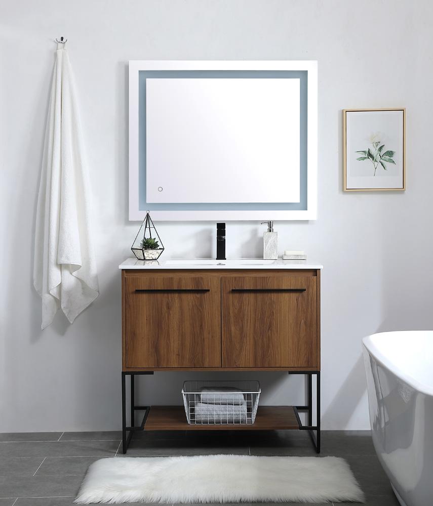 Elegant Furniture & Lighting - Gerard 36 inch Single Bathroom Vanity in Walnut Brown - VF42036WB veiw 6