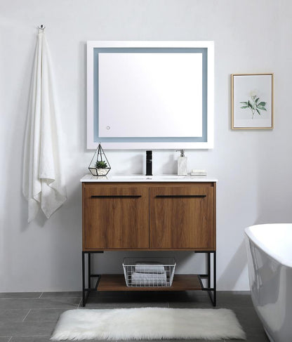Elegant Furniture & Lighting - Gerard 36 inch Single Bathroom Vanity in Walnut Brown - VF42036WB veiw 6