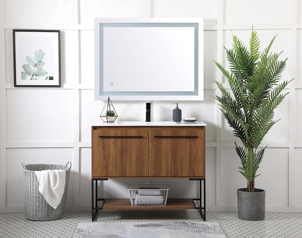 Elegant Furniture & Lighting - Gerard 40 inch Single Bathroom Vanity in Walnut Brown - VF42040WB veiw 7
