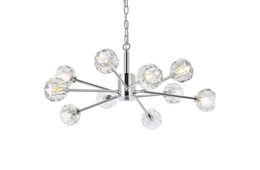Elegant Furniture & Lighting - Graham 10 Light Pendant in Chrome - 3509D29C veiw 1