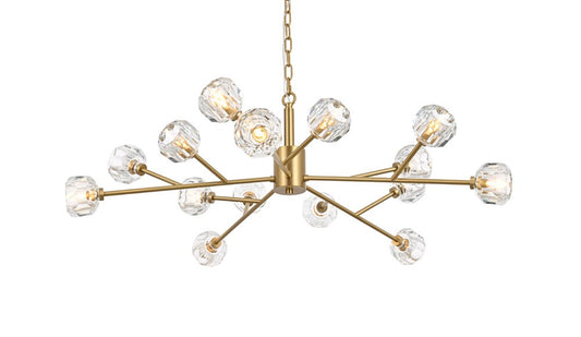 Elegant Furniture & Lighting - Graham 15 Light Pendant in Gold - 3509D42G veiw 1