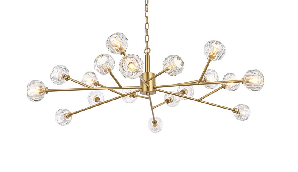 Elegant Furniture & Lighting - Graham 18 Light Pendant in Gold - 3509D ...