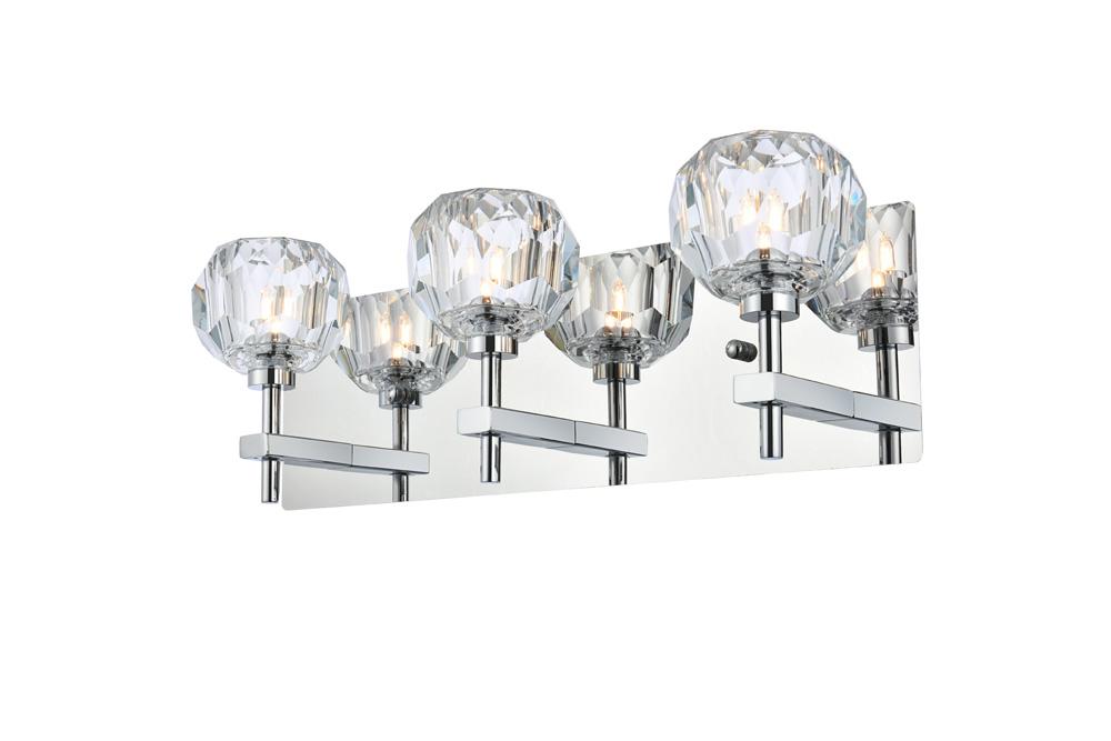 Elegant Furniture & Lighting - Graham 3 Light Wall Sconce in Chrome - 3509W18C veiw 1