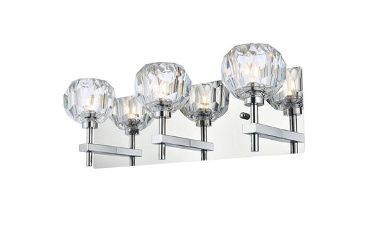 Elegant Furniture & Lighting - Graham 3 Light Wall Sconce in Chrome - 3509W18C veiw 1