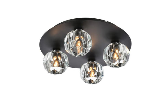 Elegant Furniture & Lighting - Graham 4 Light Ceiling Lamp in Black - 3509F14BK veiw 1