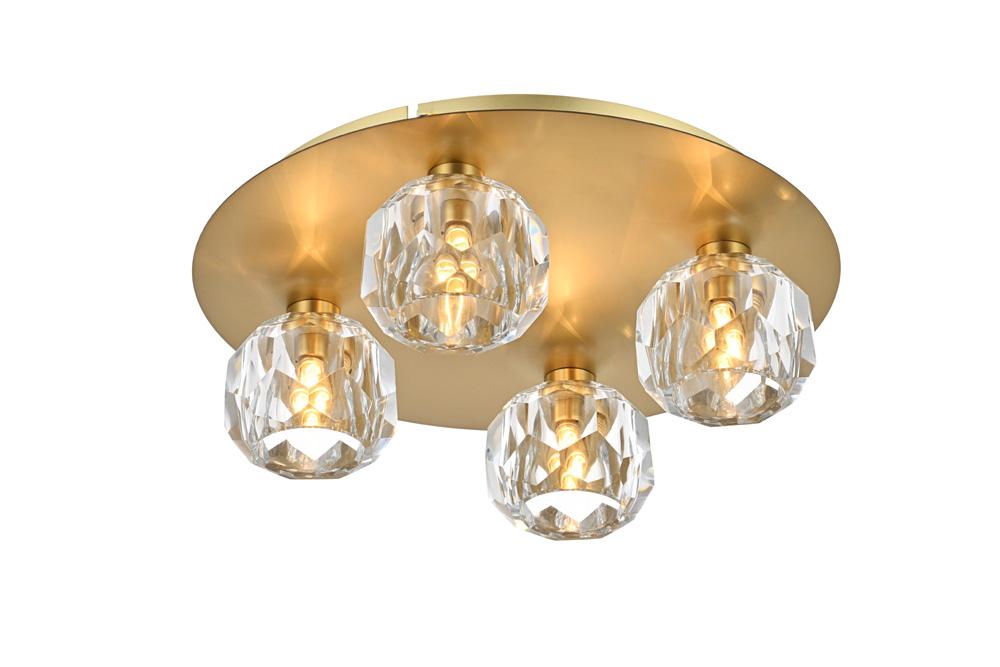 Elegant Furniture & Lighting - Graham 4 Light Ceiling Lamp in Gold - 3509F14G veiw 1