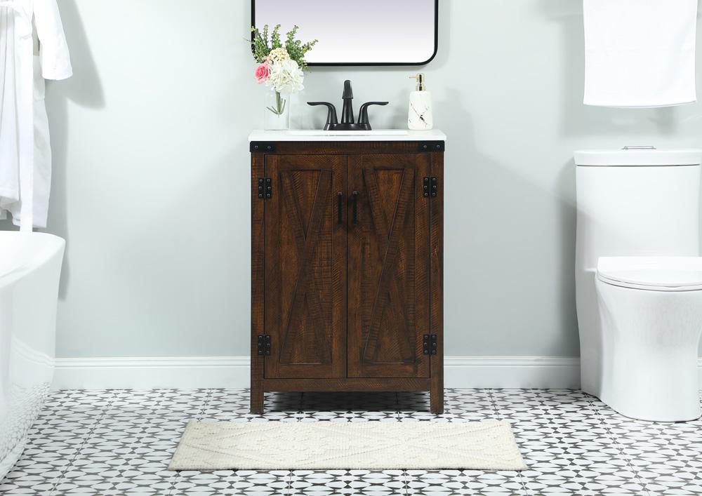 Elegant Furniture & Lighting - Grant 24 inch Single bathroom vanity in expresso - VF90224EX veiw 2