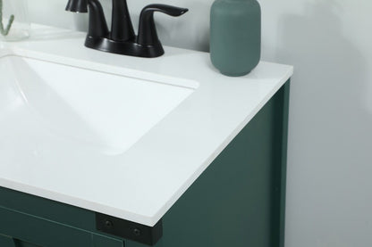 Elegant Furniture & Lighting - Grant 24 inch Single bathroom vanity in green - VF90224MGN veiw 6