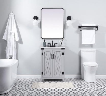 Elegant Furniture & Lighting - Grant 24 inch Single bathroom vanity in grey - VF90224GR veiw 5