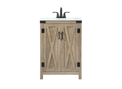 Elegant Furniture & Lighting - Grant 24 inch Single bathroom vanity in natural oak - VF90224NT veiw 1