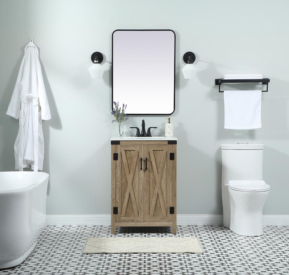 Elegant Furniture & Lighting - Grant 24 inch Single bathroom vanity in natural oak - VF90224NT veiw 5
