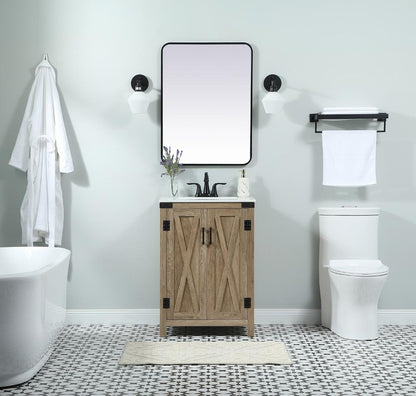 Elegant Furniture & Lighting - Grant 24 inch Single bathroom vanity in natural oak - VF90224NT veiw 5