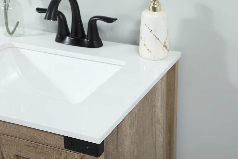 Elegant Furniture & Lighting - Grant 24 inch Single bathroom vanity in natural oak - VF90224NT veiw 6