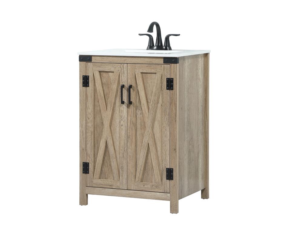 Elegant Furniture & Lighting - Grant 24 inch Single bathroom vanity in natural oak - VF90224NT veiw 8