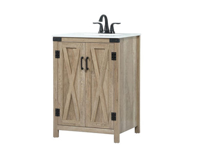Elegant Furniture & Lighting - Grant 24 inch Single bathroom vanity in natural oak - VF90224NT veiw 8