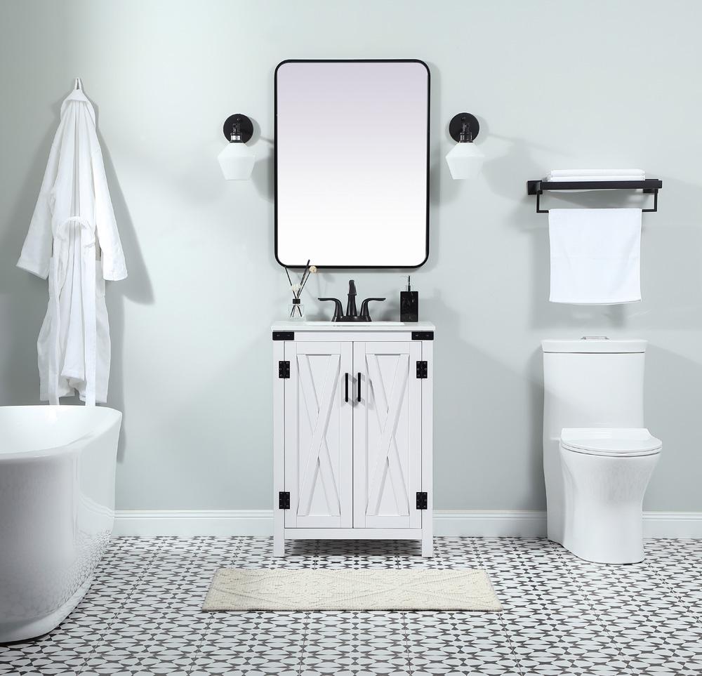 Elegant Furniture & Lighting - Grant 24 inch Single bathroom vanity in white - VF90224WH veiw 5