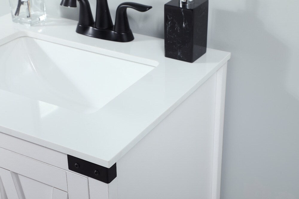 Elegant Furniture & Lighting - Grant 24 inch Single bathroom vanity in white - VF90224WH veiw 6