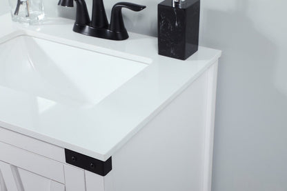 Elegant Furniture & Lighting - Grant 24 inch Single bathroom vanity in white - VF90224WH veiw 6