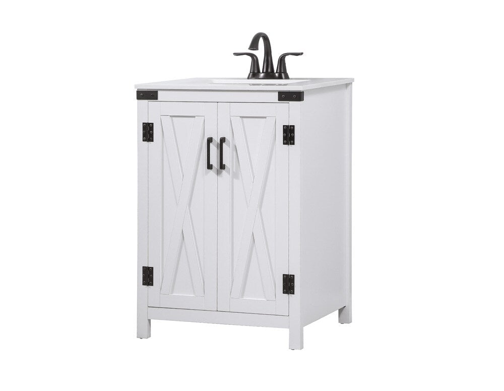 Elegant Furniture & Lighting - Grant 24 inch Single bathroom vanity in white - VF90224WH veiw 8