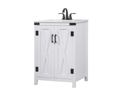 Elegant Furniture & Lighting - Grant 24 inch Single bathroom vanity in white - VF90224WH veiw 8