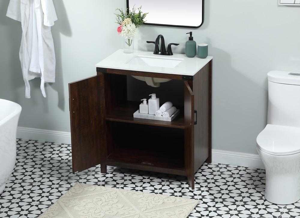 Elegant Furniture & Lighting - Grant 30 inch Single bathroom vanity in expresso - VF90230EX veiw 4