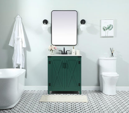 Elegant Furniture & Lighting - Grant 30 inch Single bathroom vanity in green - VF90230MGN veiw 5