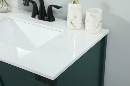Elegant Furniture & Lighting - Grant 30 inch Single bathroom vanity in green - VF90230MGN veiw 6