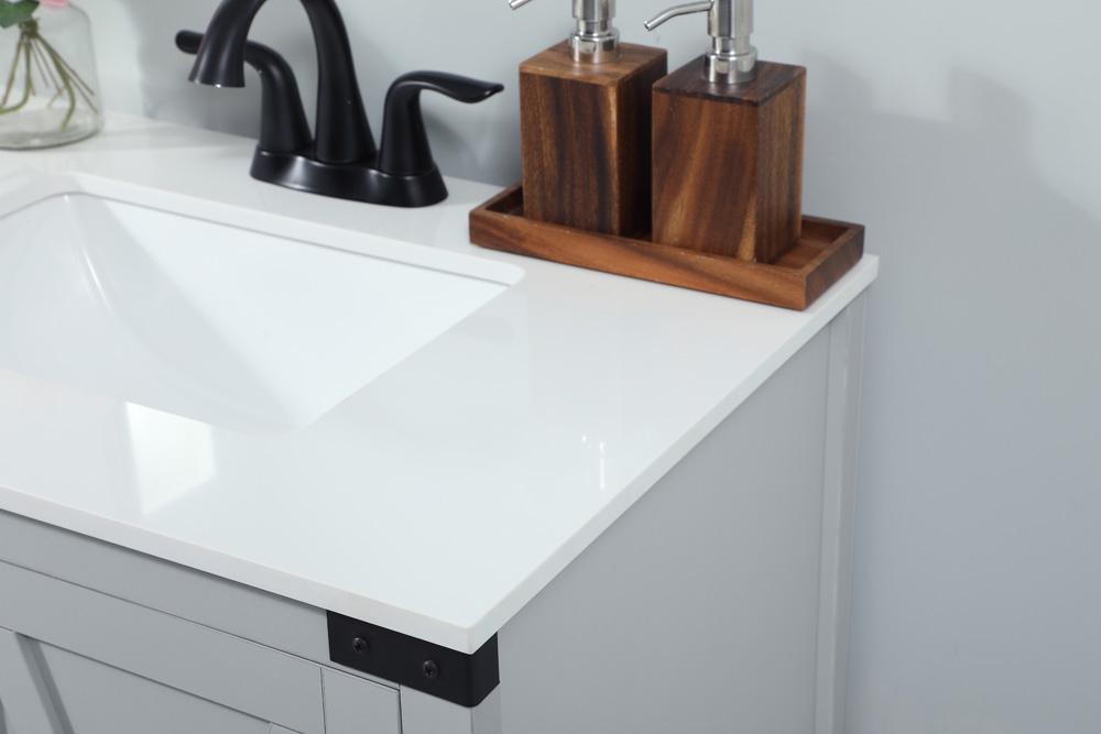 Elegant Furniture & Lighting - Grant 30 inch Single bathroom vanity in grey - VF90230GR veiw 6
