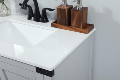 Elegant Furniture & Lighting - Grant 30 inch Single bathroom vanity in grey - VF90230GR veiw 6