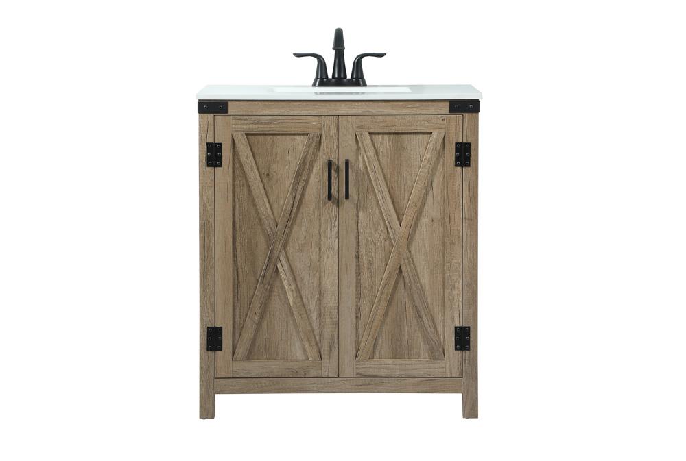 Elegant Furniture & Lighting - Grant 30 inch Single bathroom vanity in natural oak - VF90230NT veiw 1