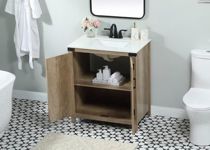 Elegant Furniture & Lighting - Grant 30 inch Single bathroom vanity in natural oak - VF90230NT veiw 4