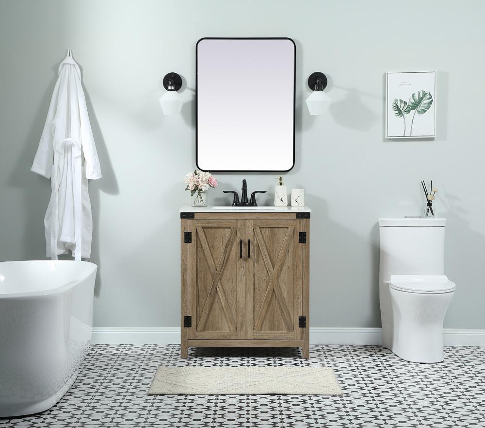 Elegant Furniture & Lighting - Grant 30 inch Single bathroom vanity in natural oak - VF90230NT veiw 5