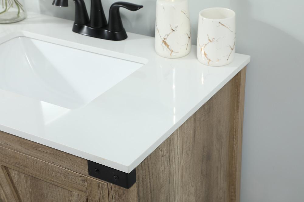 Elegant Furniture & Lighting - Grant 30 inch Single bathroom vanity in natural oak - VF90230NT veiw 6