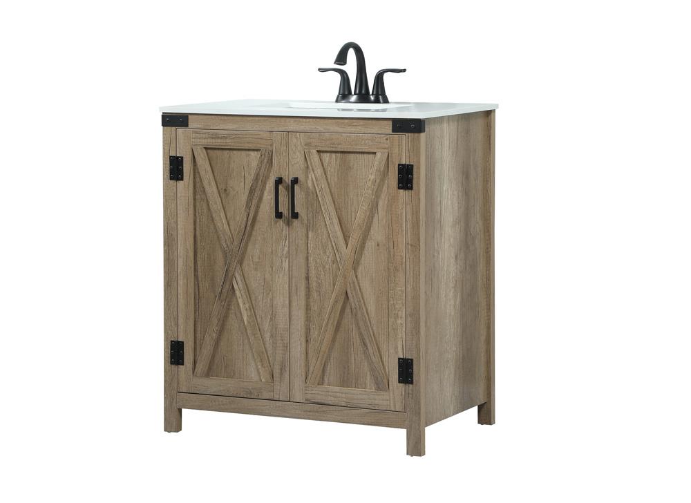 Elegant Furniture & Lighting - Grant 30 inch Single bathroom vanity in natural oak - VF90230NT veiw 8