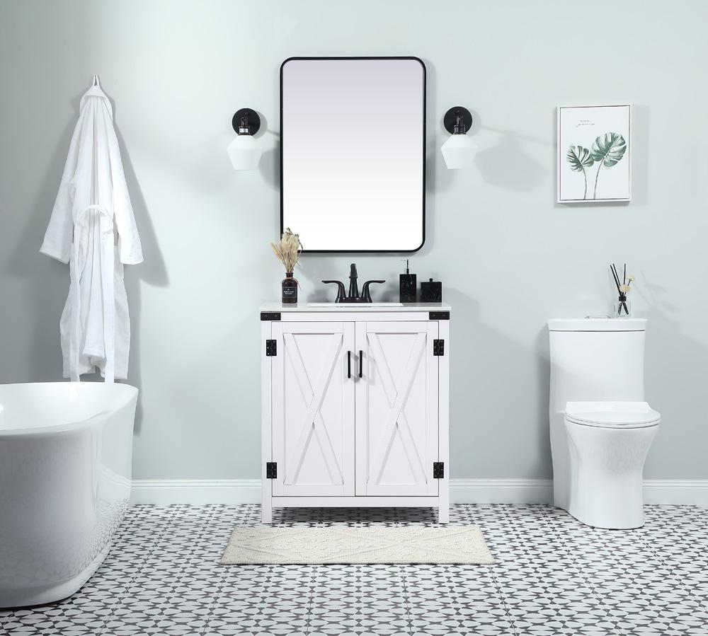 Elegant Furniture & Lighting - Grant 30 inch Single bathroom vanity in white - VF90230WH veiw 5