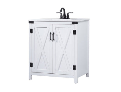 Elegant Furniture & Lighting - Grant 30 inch Single bathroom vanity in white - VF90230WH veiw 8