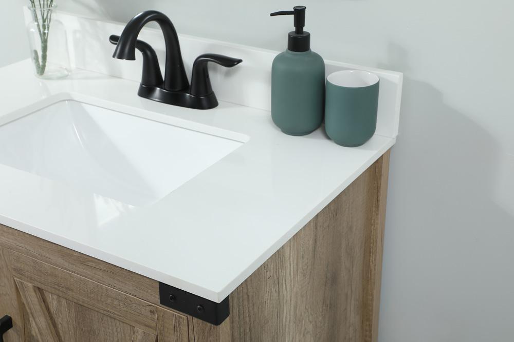 Elegant Furniture & Lighting - Grant 30 inch Single bathroom vanity in natural oak with backsplash - VF90230NT-BS veiw 6