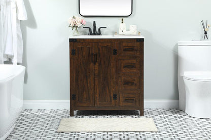 Elegant Furniture & Lighting - Grant 32 inch Single bathroom vanity in expresso - VF90232EX veiw 2
