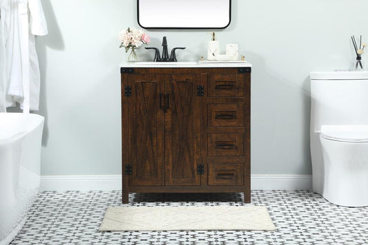 Elegant Furniture & Lighting - Grant 32 inch Single bathroom vanity in expresso - VF90232EX veiw 2