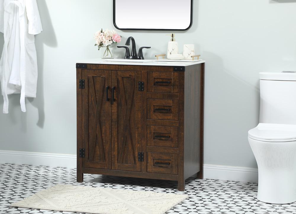 Elegant Furniture & Lighting - Grant 32 inch Single bathroom vanity in expresso - VF90232EX veiw 3