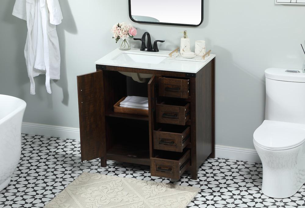 Elegant Furniture & Lighting - Grant 32 inch Single bathroom vanity in expresso - VF90232EX veiw 4