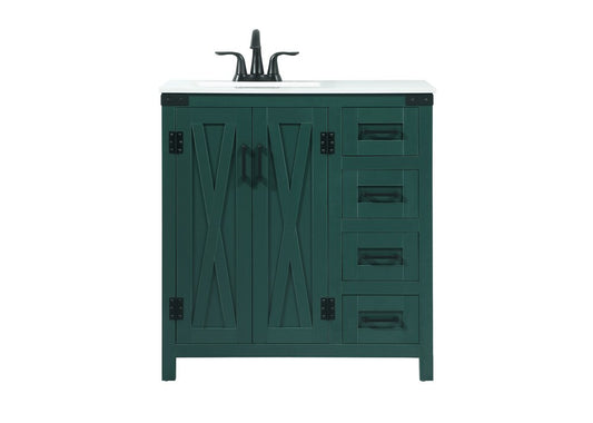 Elegant Furniture & Lighting - Grant 32 inch Single bathroom vanity in green - VF90232MGN veiw 1