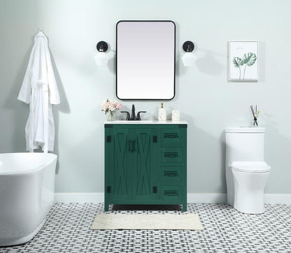 Elegant Furniture & Lighting - Grant 32 inch Single bathroom vanity in green - VF90232MGN veiw 5