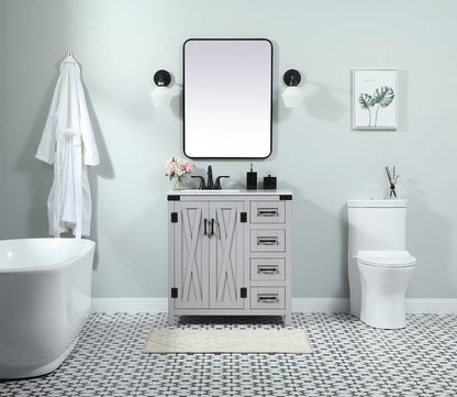 Elegant Furniture & Lighting - Grant 32 inch Single bathroom vanity in grey - VF90232GR veiw 5