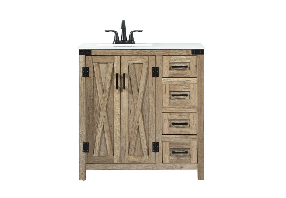 Elegant Furniture & Lighting - Grant 32 inch Single bathroom vanity in natural oak - VF90232NT veiw 1
