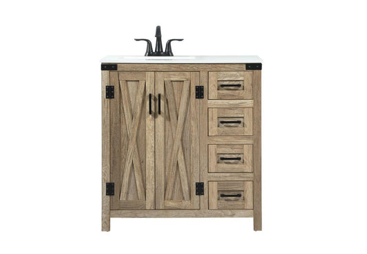Elegant Furniture & Lighting - Grant 32 inch Single bathroom vanity in natural oak - VF90232NT veiw 1