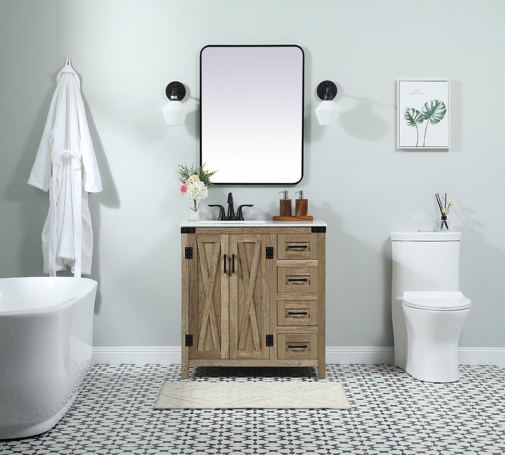 Elegant Furniture & Lighting - Grant 32 inch Single bathroom vanity in natural oak - VF90232NT veiw 5