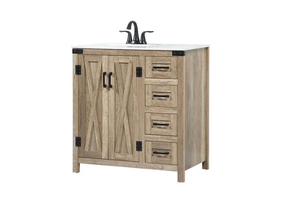Elegant Furniture & Lighting - Grant 32 inch Single bathroom vanity in natural oak - VF90232NT veiw 8