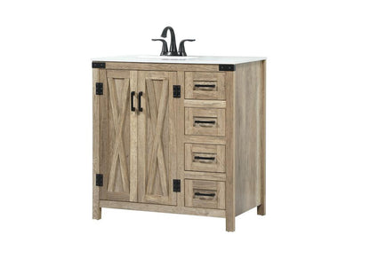 Elegant Furniture & Lighting - Grant 32 inch Single bathroom vanity in natural oak - VF90232NT veiw 8