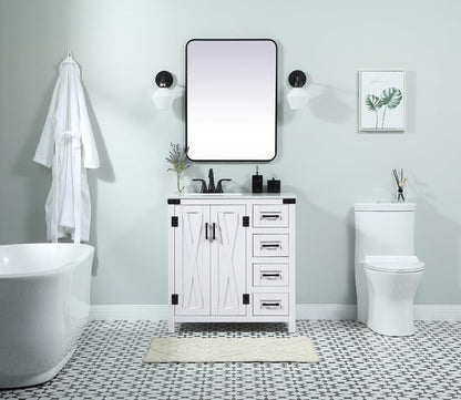 Elegant Furniture & Lighting - Grant 32 inch Single bathroom vanity in white - VF90232WH veiw 5